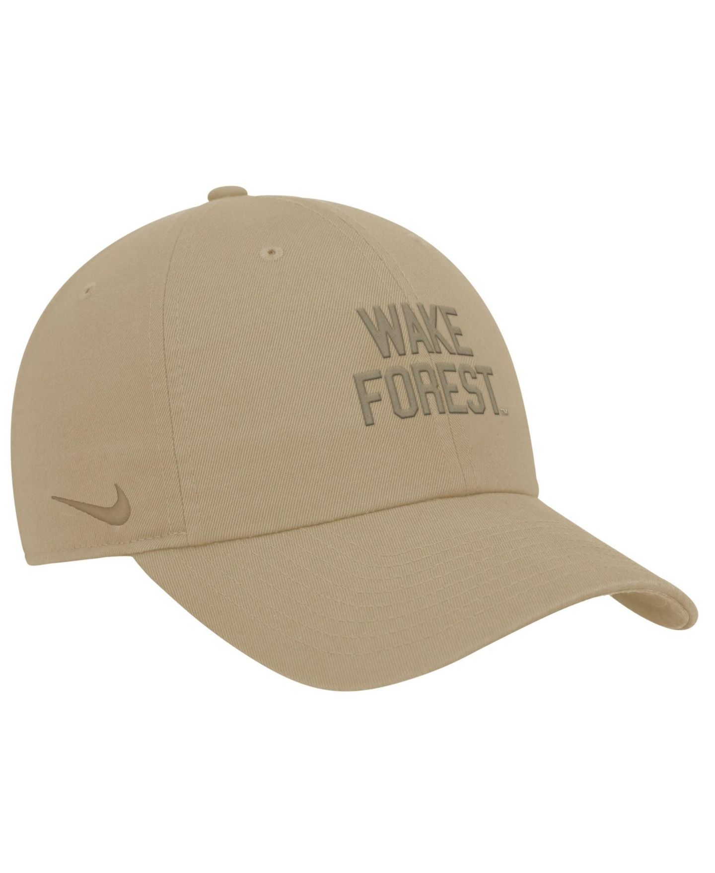 Мужская кепка Nike Beige Wake Forest Demon Deacons Club Adjustable Hat — фото 2