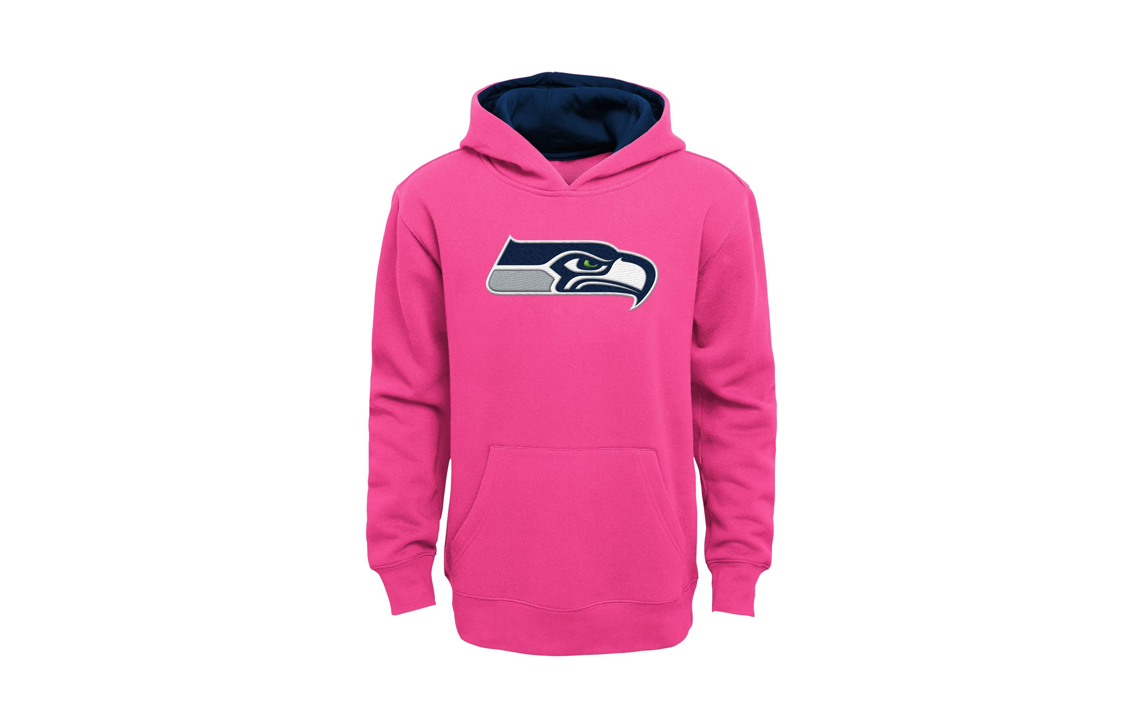 Outerstuff Big Girls Pink Seattle Seahawks Prime Hoodie