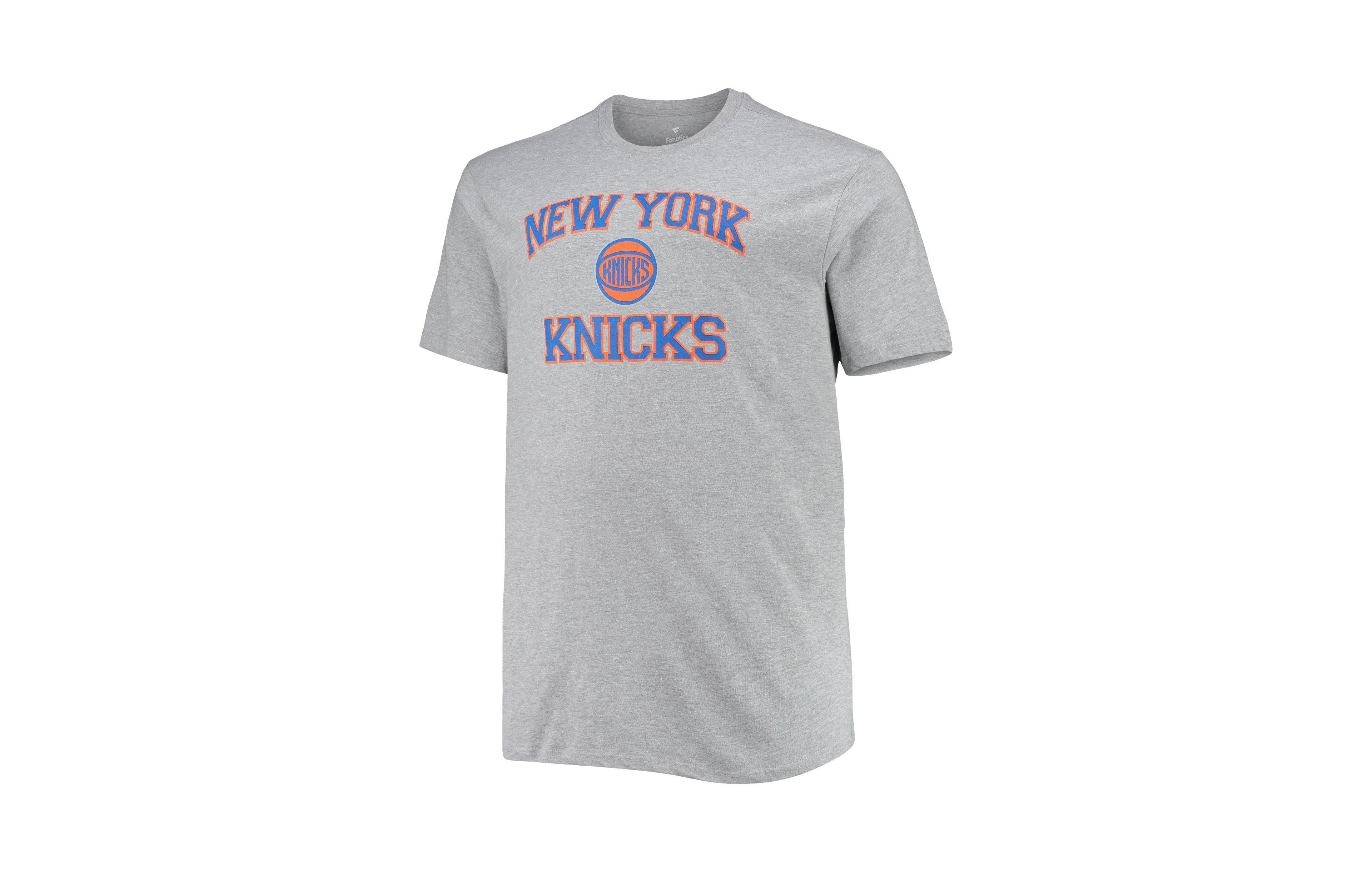 Profile Men's Heathered Gray New York Knicks Big & Tall Heart Soul T-Shirt