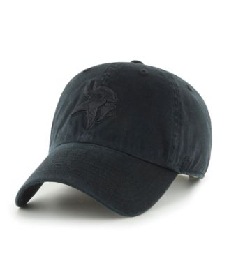 Men's Black Minnesota Vikings Tonal Clean Up Adjustable Hat