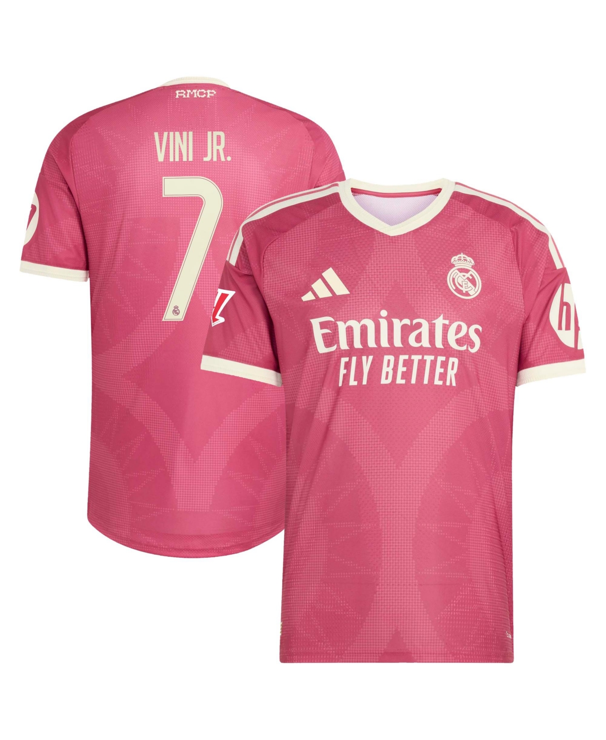 adidas Men's Vini Jr. Pink Real Madrid 2026/27 Third On-Field Authentic Jersey