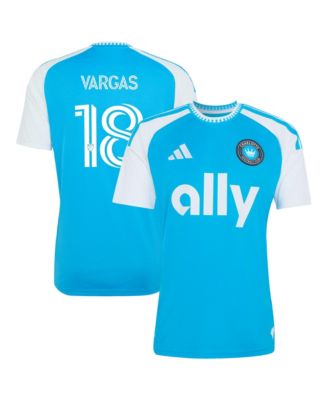 Men's Kerwin Vargas Blue Charlotte FC 2026 Carolina Kit: Crowns Up Replica Jersey