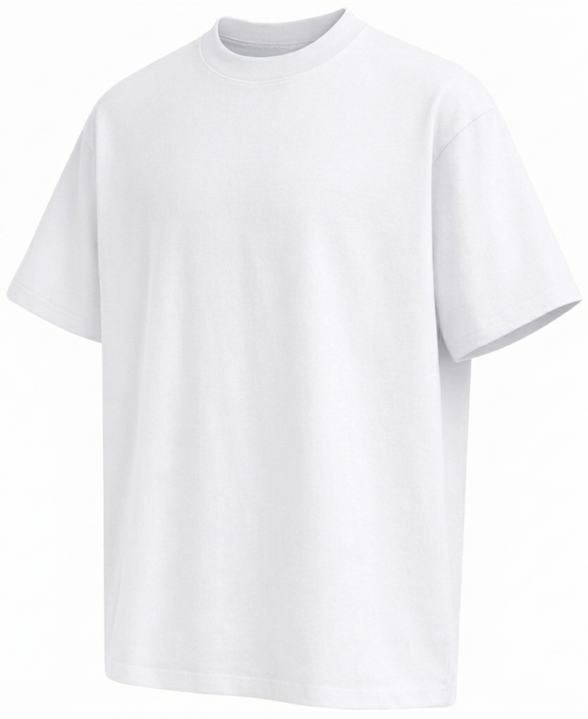 Blu Rock Men's Heavyweight Crew Neck Short-sleeve T-shirt In White