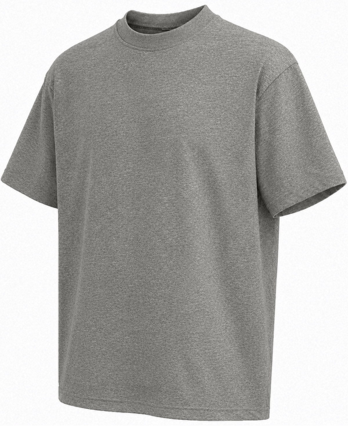 Blu Rock Men's Heavyweight Crew Neck Short-sleeve T-shirt In Gray