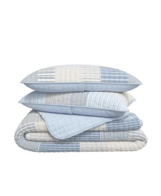 Stripe Patchwork Quilt Set with Shams
