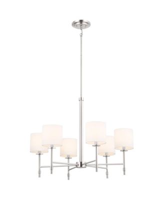 Ali 26" Wide Polished Nickel 6-Light Modern Shade Chandelier