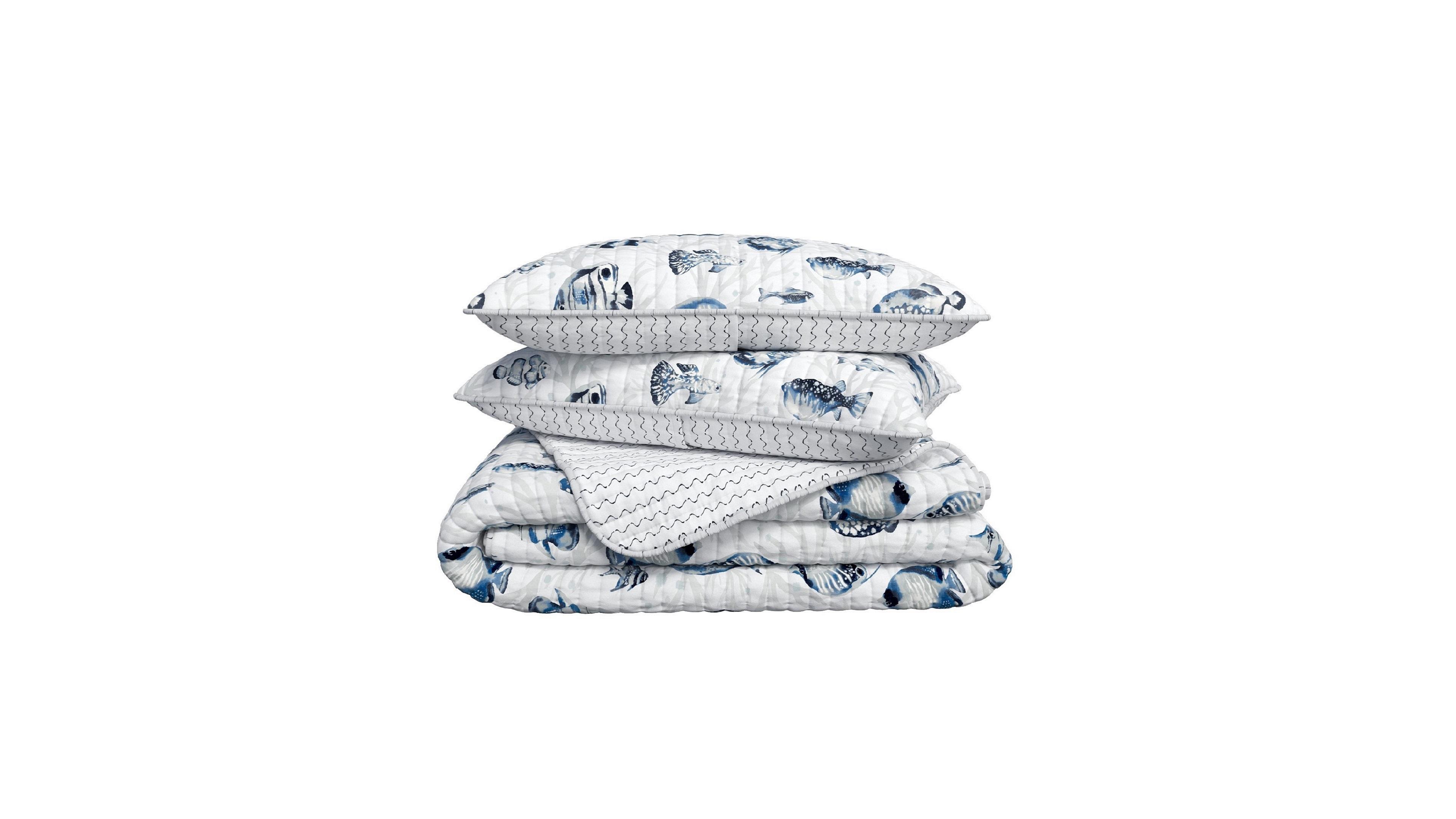 Linery & Co Coastal Fish Quilt Set with Shams