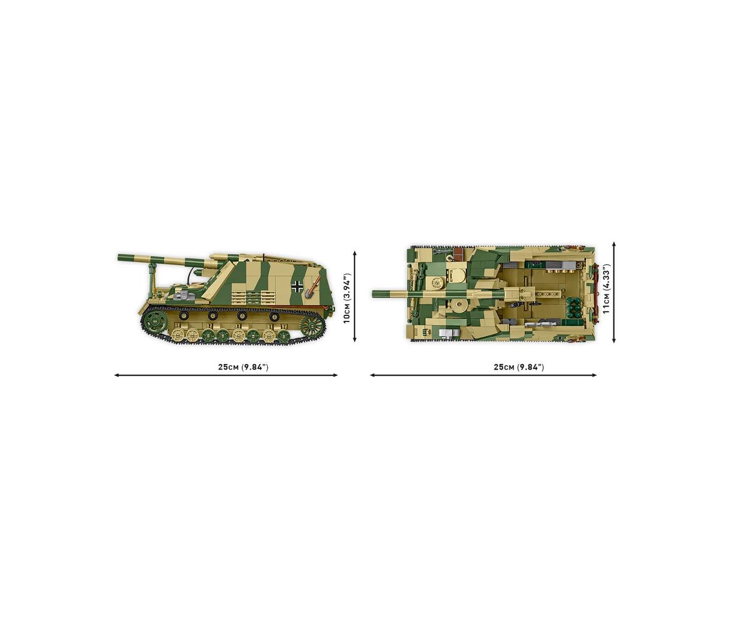Детский конструктор COBI Historical Collection Wwii Panzerhaubitze Hummel 1,118-Piece Building Set, Ages 10+ — фото 5