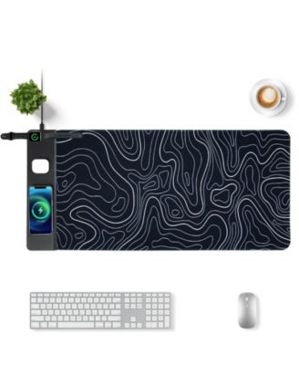 3-in-1 Wireless Charging Gaming Mouse Pad, Works with Qi-Enabled Devices