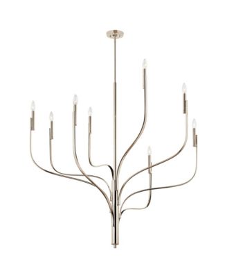 Livadia 47 3/4"W Polished Nickel 8-Light Chandelier