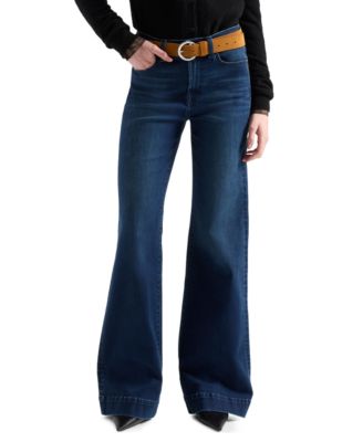 Women's Modern Dojo High-Rise Wide-Leg Trouser-Style Hem Jeans