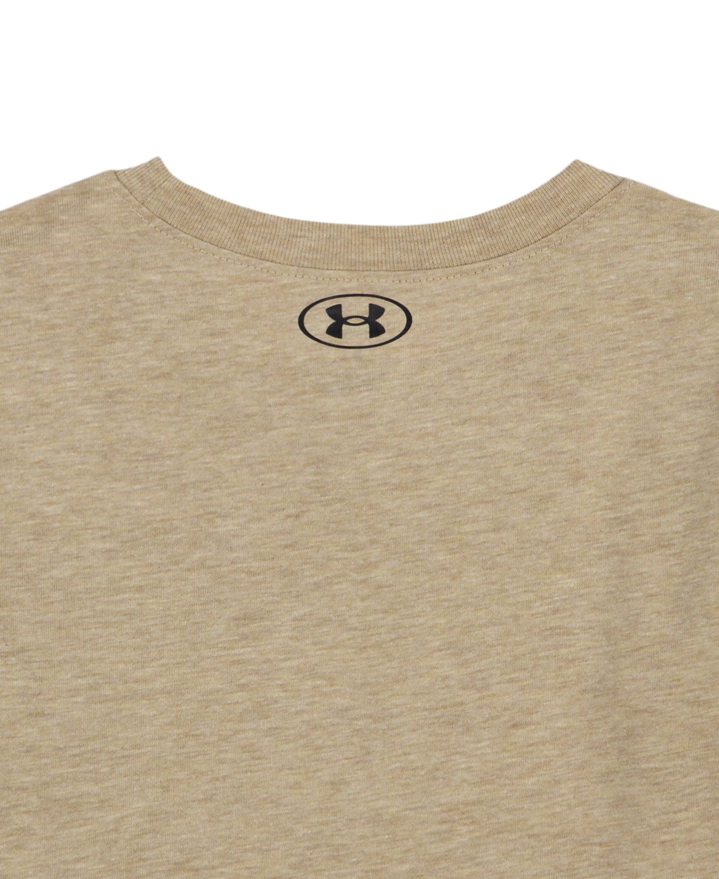 Детский комплект Under Armour: лонгслив из хлопковой смеси и брюки, 2T-7, цвет: Хаки меланжевый — фото 4