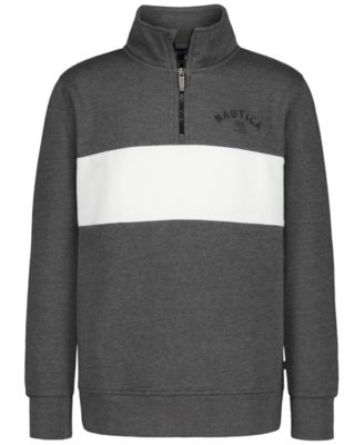 Boys' 2T-7 Mock Neck Colorblock Quarter Zip Pullover