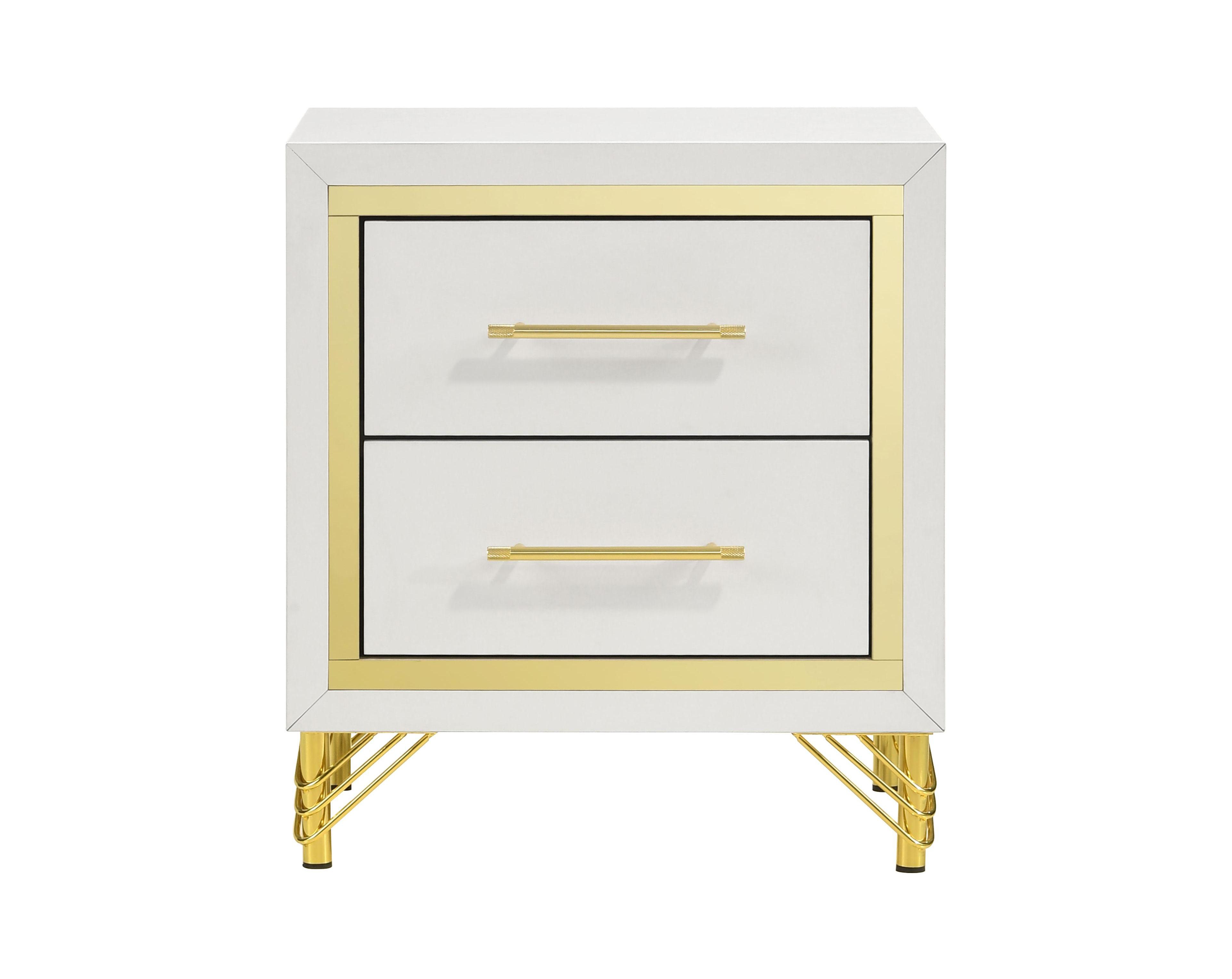 Flynama 2-Drawer Nightstand with Mdf and Melamine