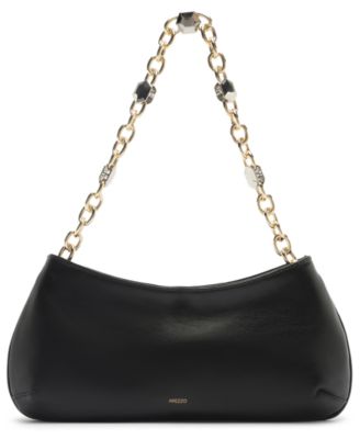 Luna Small Leather Chain Baguette Handbag