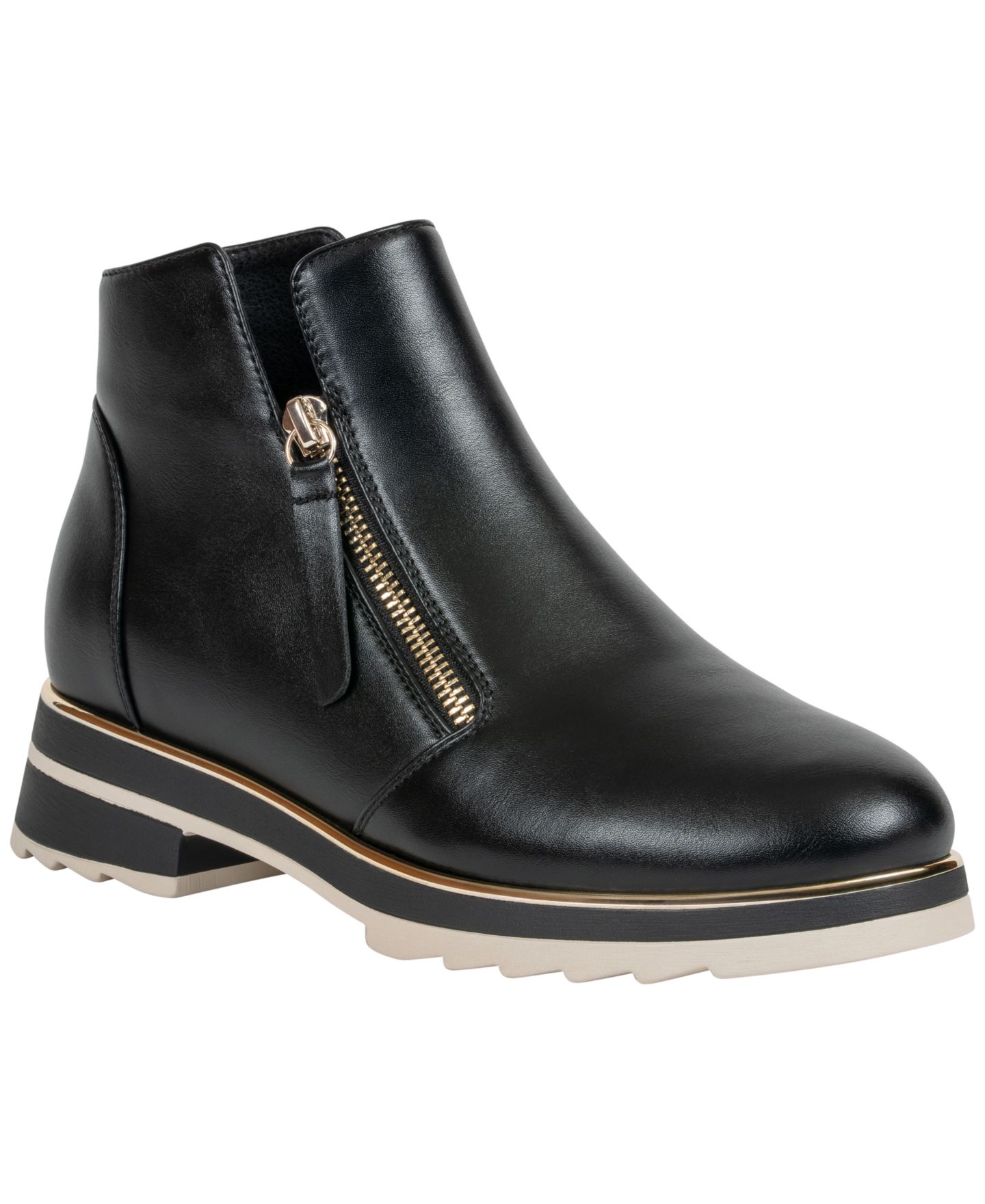 Женские ботинки GC Shoes Eldora Side Zip Lug Sole Ankle Booties, цвет: Чёрный — фото 1