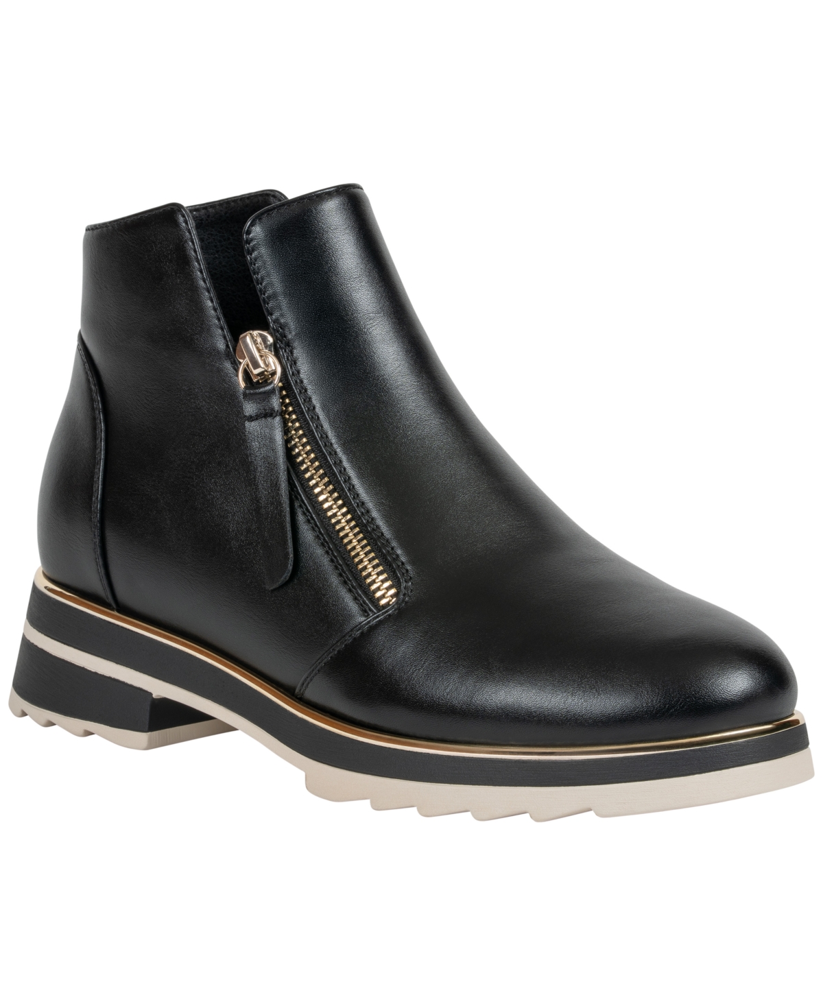 Gc Shoes Women's Eldora Side Zip Round Toe Ankle Boots - Black