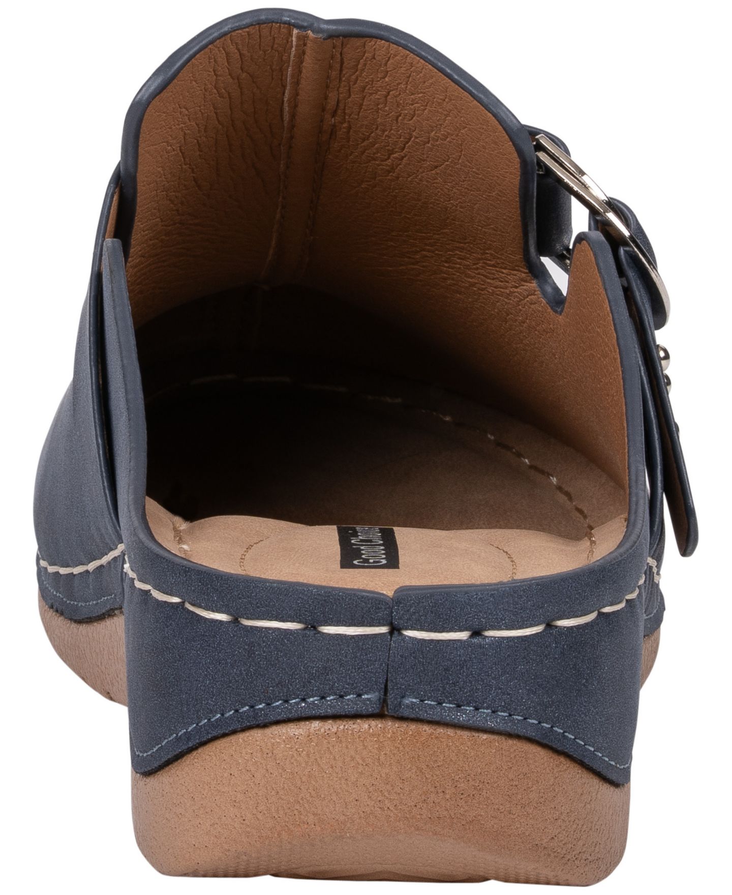Женские сабо GC Shoes Bliss Round Toe Slip On Mules, цвет: Тёмно-синий — фото 3
