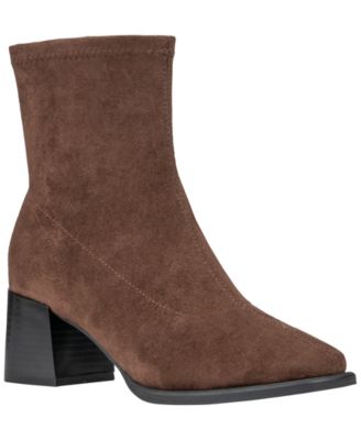 Women's Memphis Square Toe Block Heel Booties