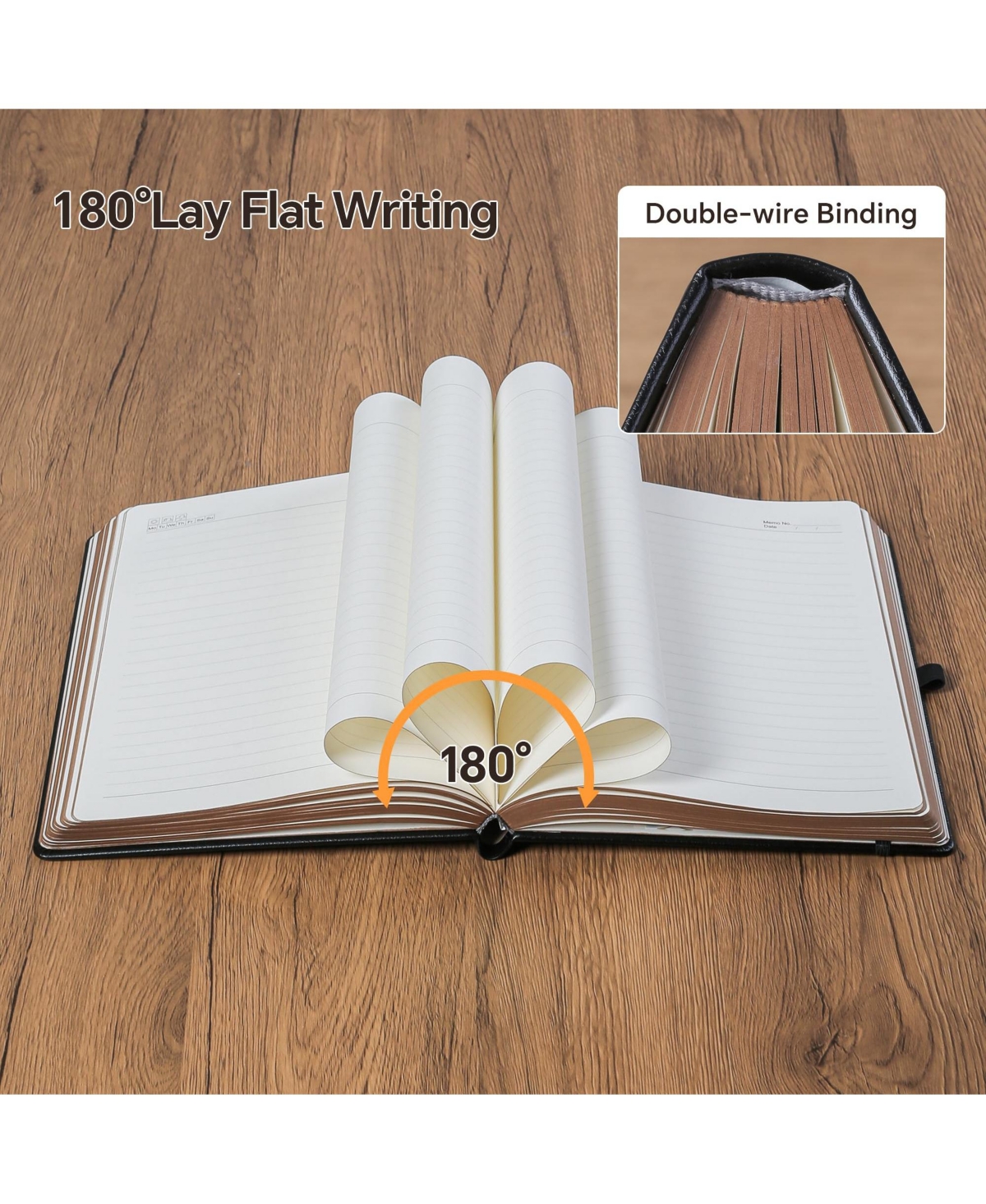 Danrong Lined Journal Sun Moon Design With Pen Holder Ribbon Bookmarks Pocket