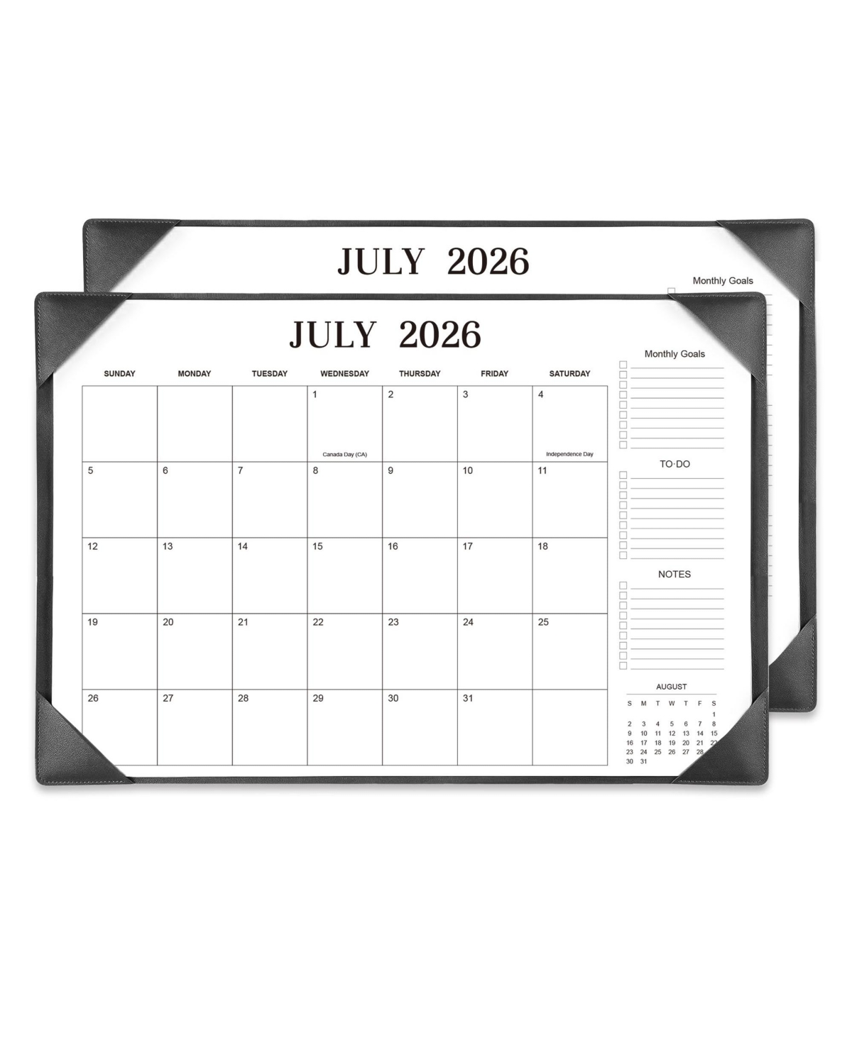 Danrong 17 X 12 Desk Calendar 18 Month Monthly Planner With Desk Mat For Home Office - 2