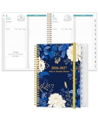 Daily Monthly Planner One Page Per Day 12 Month Organizer With Tabs Pocket