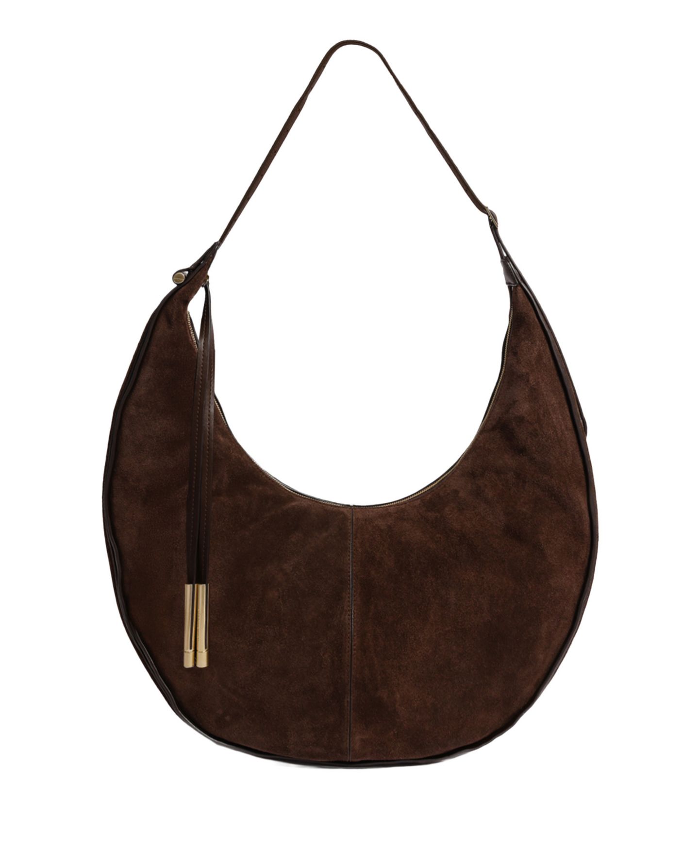 Женская сумка Kenneth Cole Highline Leather Banana Hobo Handbag, цвет: Шоколадный — фото 1