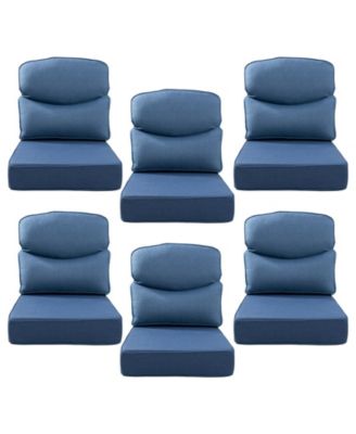 Luxury Smile 24x22x6 Outdoor Cushions, Water Resistant Olefin Deep Seat Cushion for Patio Wicker Chair Sofa