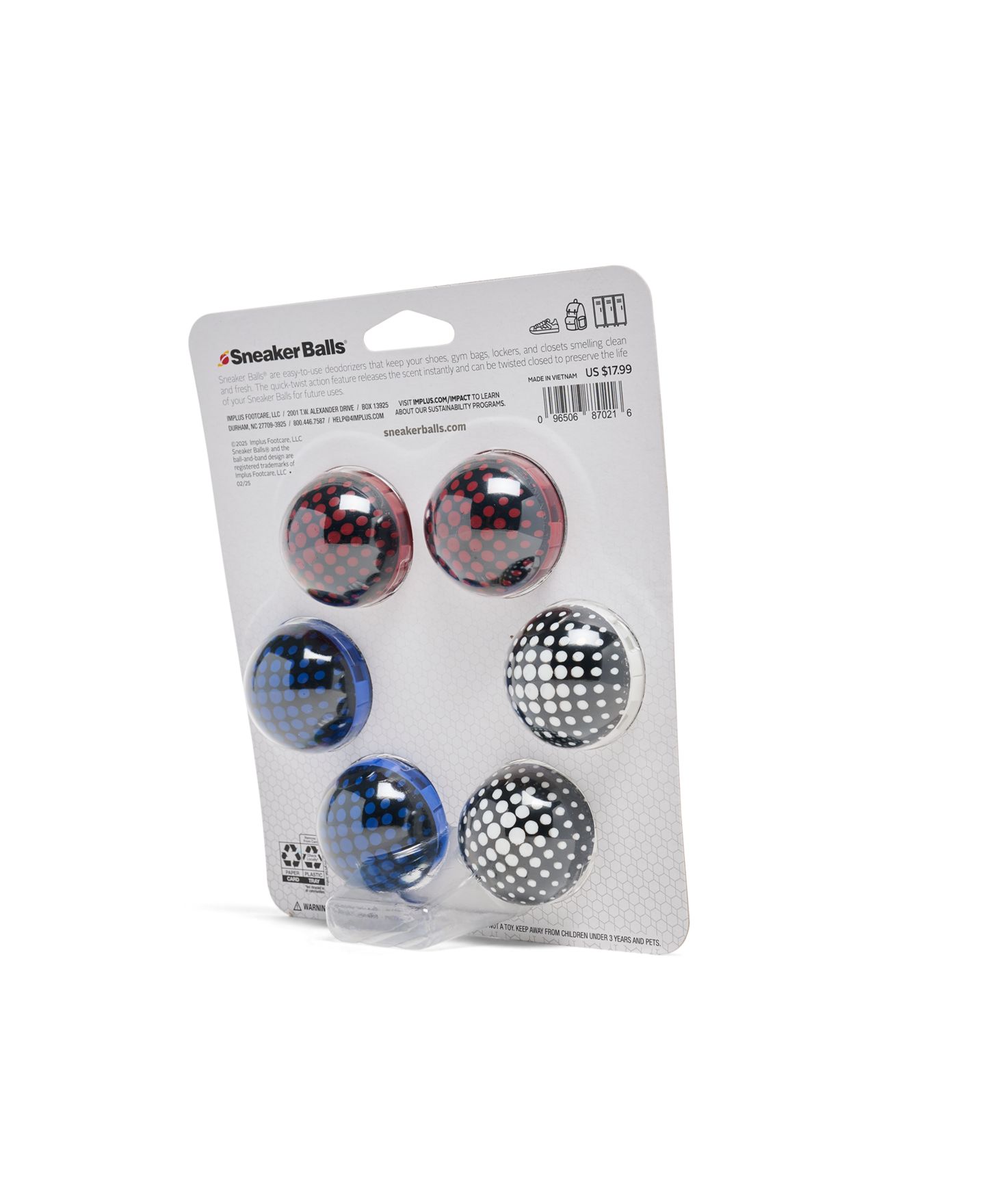 Кроссовки Sof Sole Sneaker Balls Deodorizer, 6-Pack, цвет: Разноцветный — фото 1