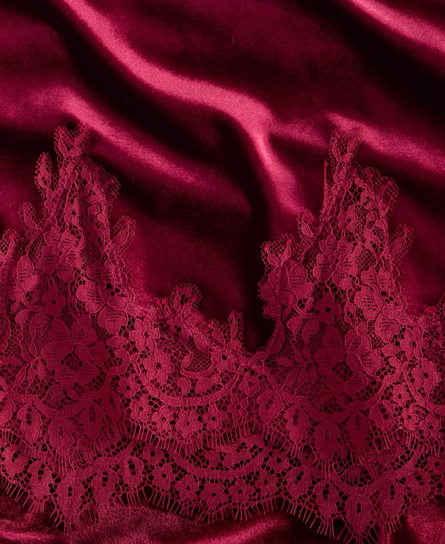 Женская юбка On 34th Velvet Lace-Trim Alt Length, цвет: Красный — фото 5