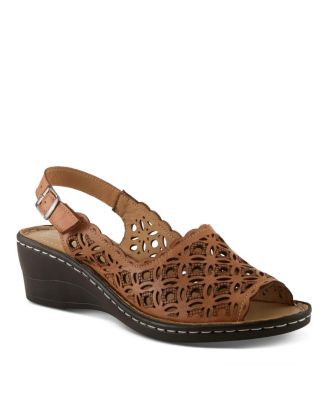Women's Belizana Slingback Wedge with Laser-Cut Detail