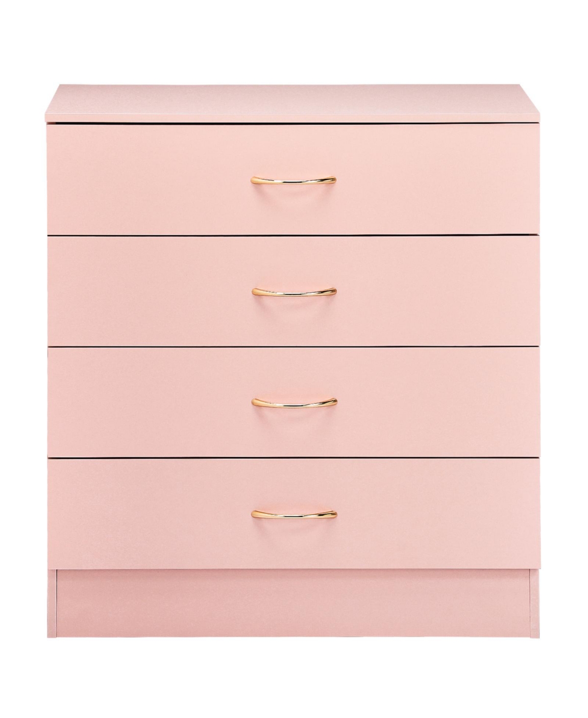 Slickblue 4-Drawer Storage Chest with Decorative Rose Tone Handles