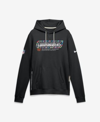 Men's Black Washington Commanders 2026 NFL Cruical Catch Sideline Dri-Fit Pullover Hoodie