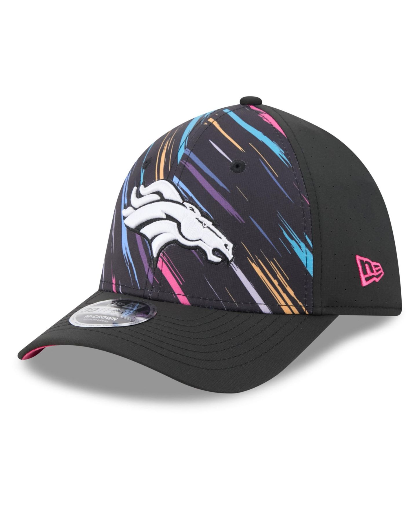 Мужской головной убор New Era Black Denver Broncos 2026 NFL Cruical Catch 39THIRTY M-Crown Stretch Hat — фото 4