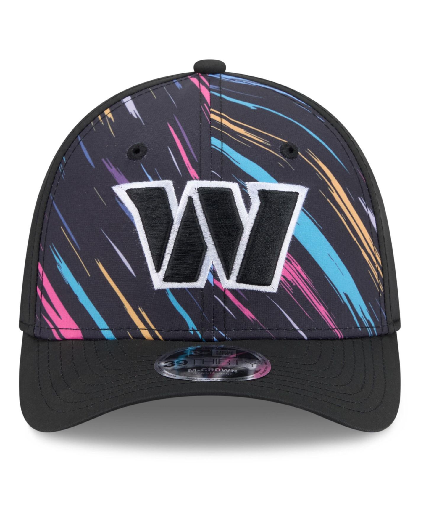 Мужской головной убор New Era Black Washington Commanders 2026 NFL Cruical Catch 39THIRTY M-Crown Stretch Hat — фото 5