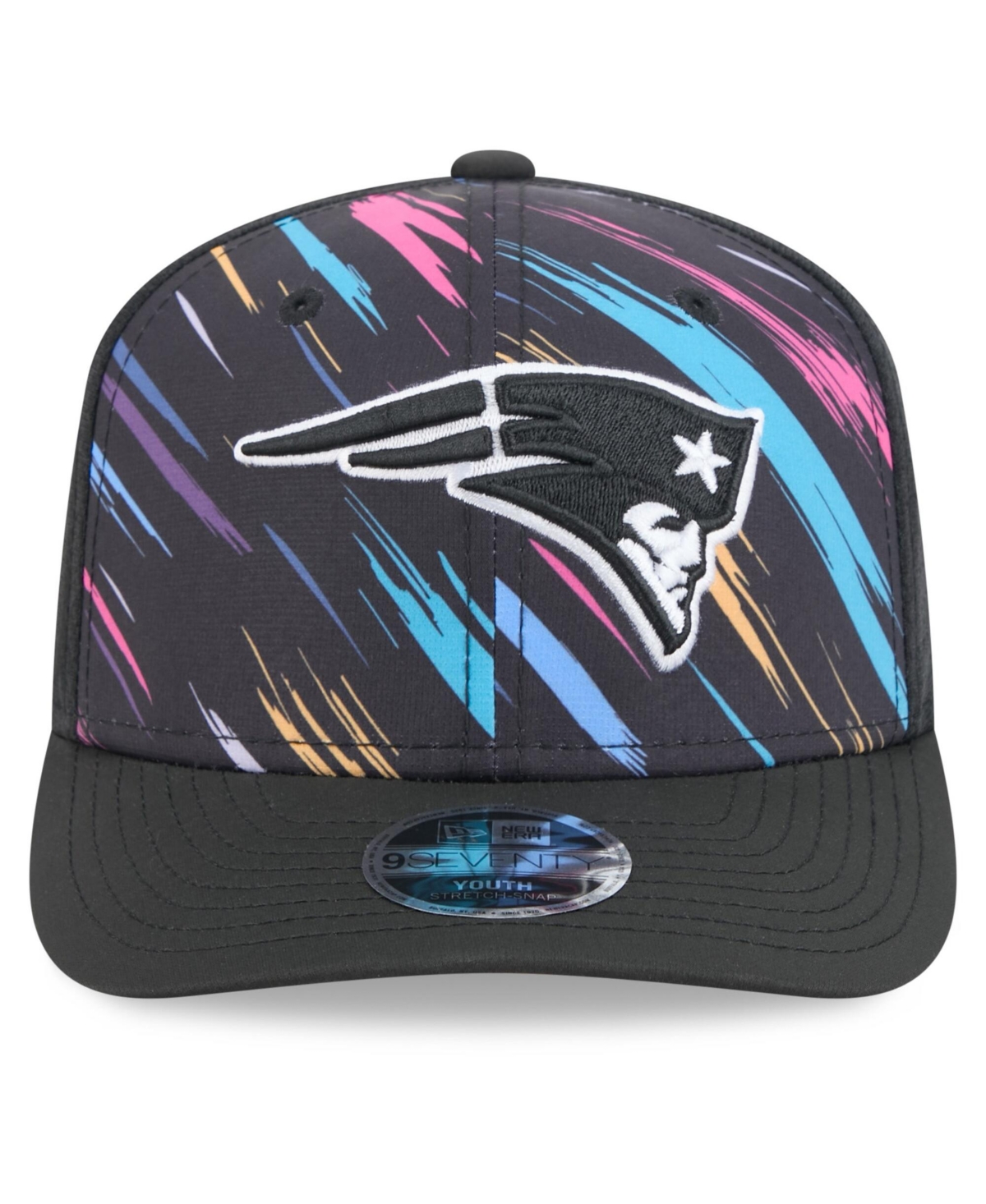 New Era Men's Black New England Patriots 2026 Nfl Cruical Catch 9SEVENTY Adjustable Trucker Hat
