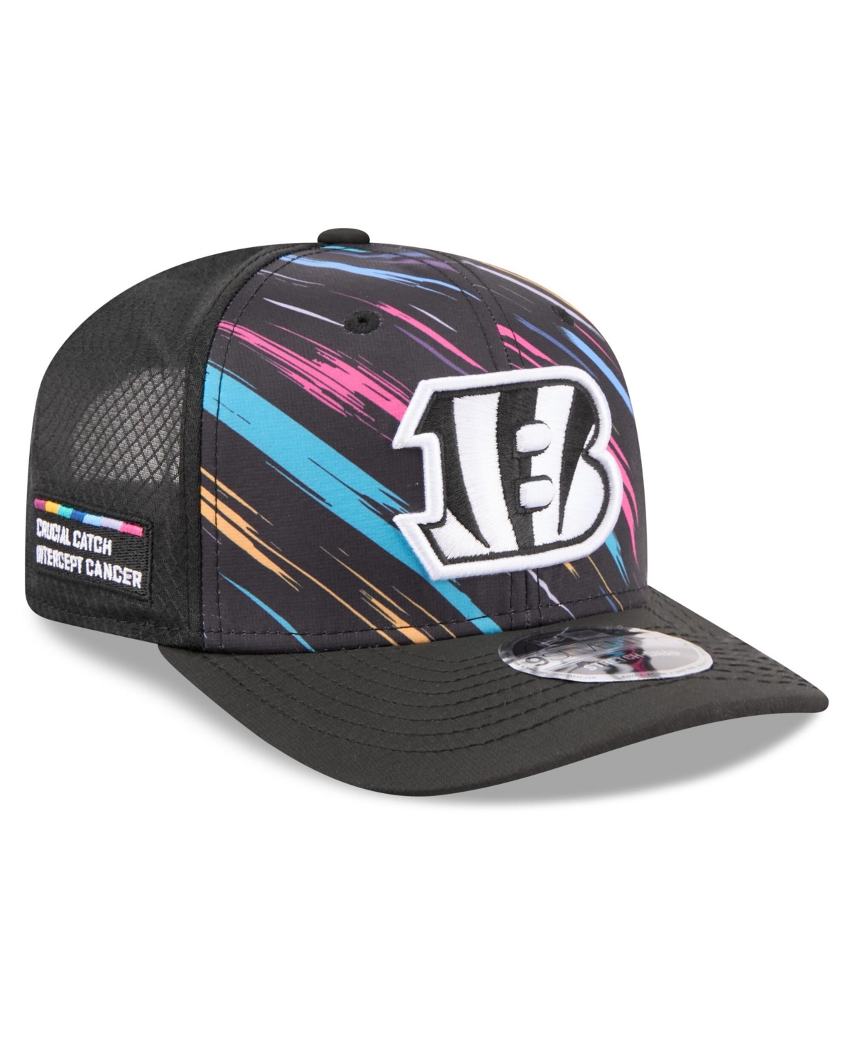 New Era Men's Black Cincinnati Bengals 2026 Nfl Cruical Catch 9SEVENTY Adjustable Trucker Hat - Black