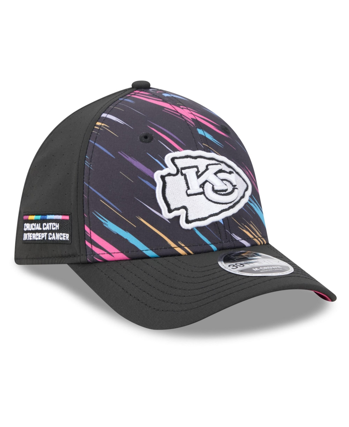 New Era Men's Black Kansas City Chiefs 2026 Nfl Cruical Catch 39THIRTY M-Crown Stretch Hat - Black