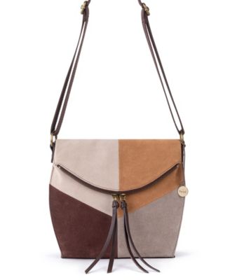 Silverlake Leather Suede Color-Block Crossbody Bag