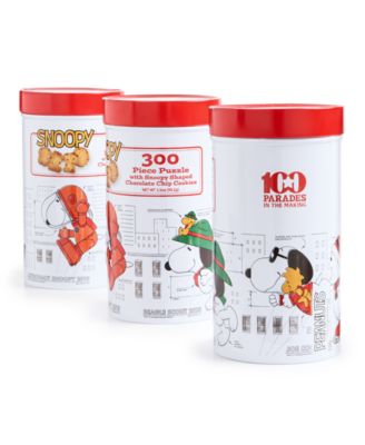Macy's 100th Thanksgiving Day Parade Cookie Tin with Puzzle, 3 Pack