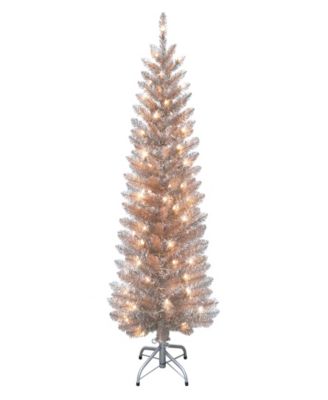 Pre-Lit Tinsel Christmas Tree