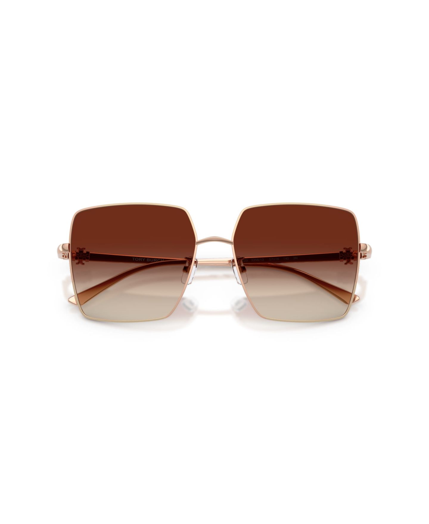 Женские солнцезащитные очки Tory Burch Square Gradient TY6120, цвет: Lolite Horn — фото 5