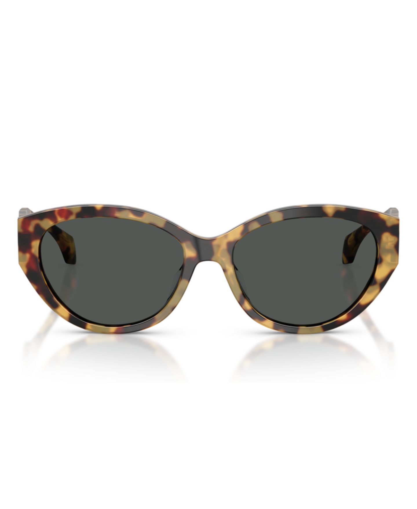 Женские солнцезащитные очки Versace Cat Eye Low Bridge Fit VE4495D, цвет: Коричневый / Жёлтый — фото 2
