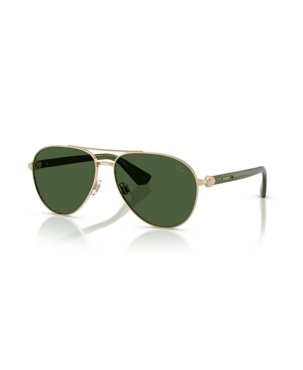 Burberry Aviator Metal Sunglasses Be3167 In Light Gold