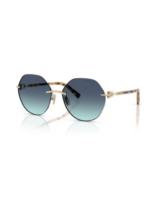 Women's Rimless Geometric Metal Sunglasses TF3123