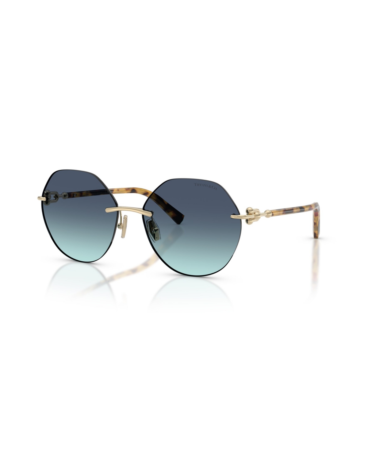 Tiffany & Co. Women's Rimless Geometric Metal Sunglasses TF3123