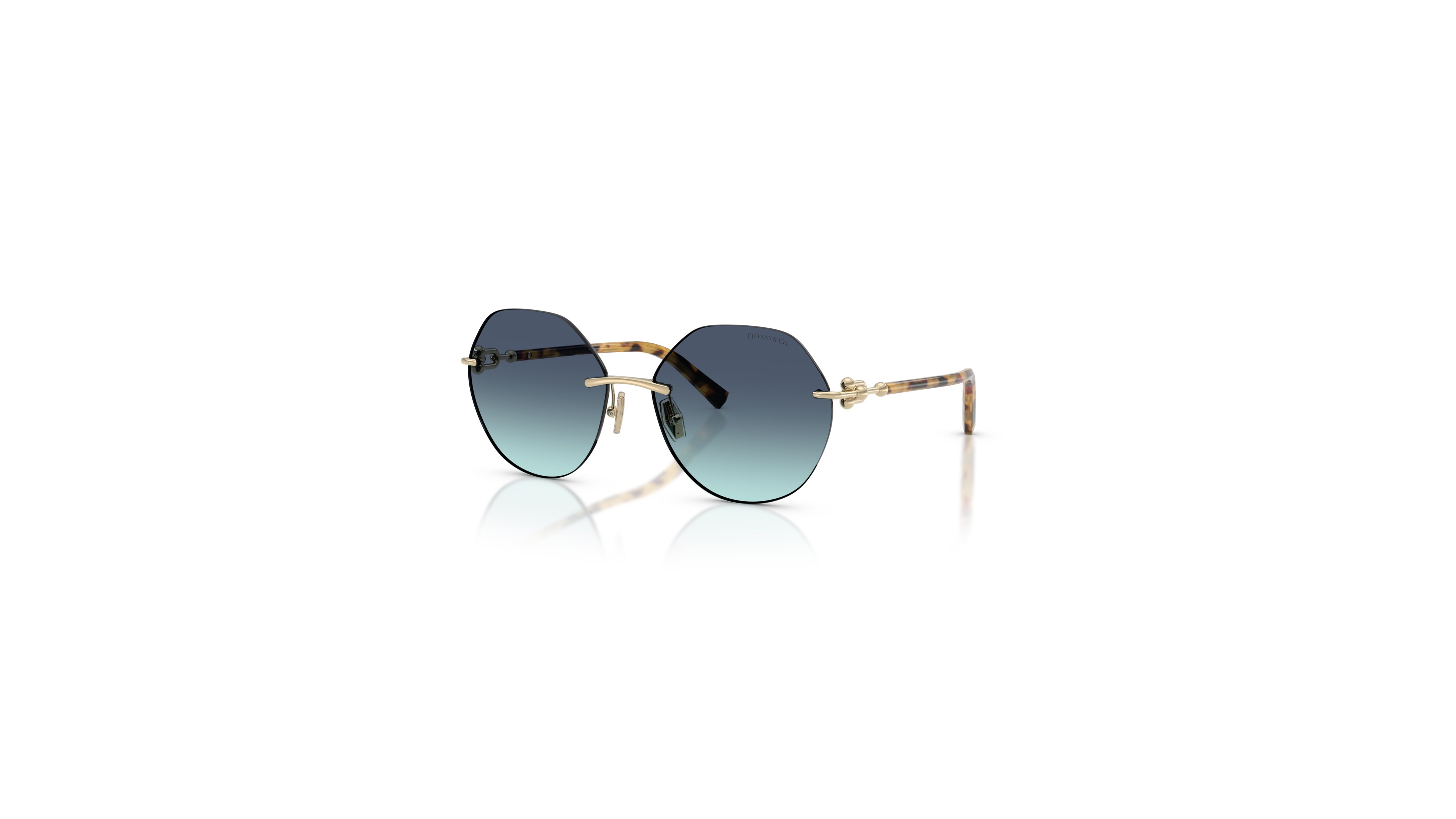 Tiffany & Co. Women's Rimless Geometric Metal Sunglasses TF3123