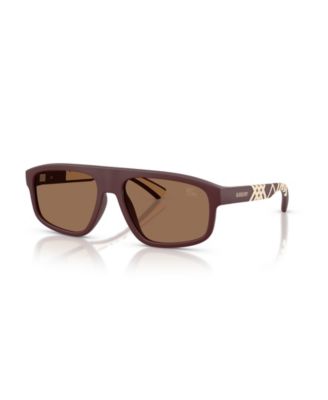 Men's Rectangle-Frame Round-Face Sunglasses BE4501U