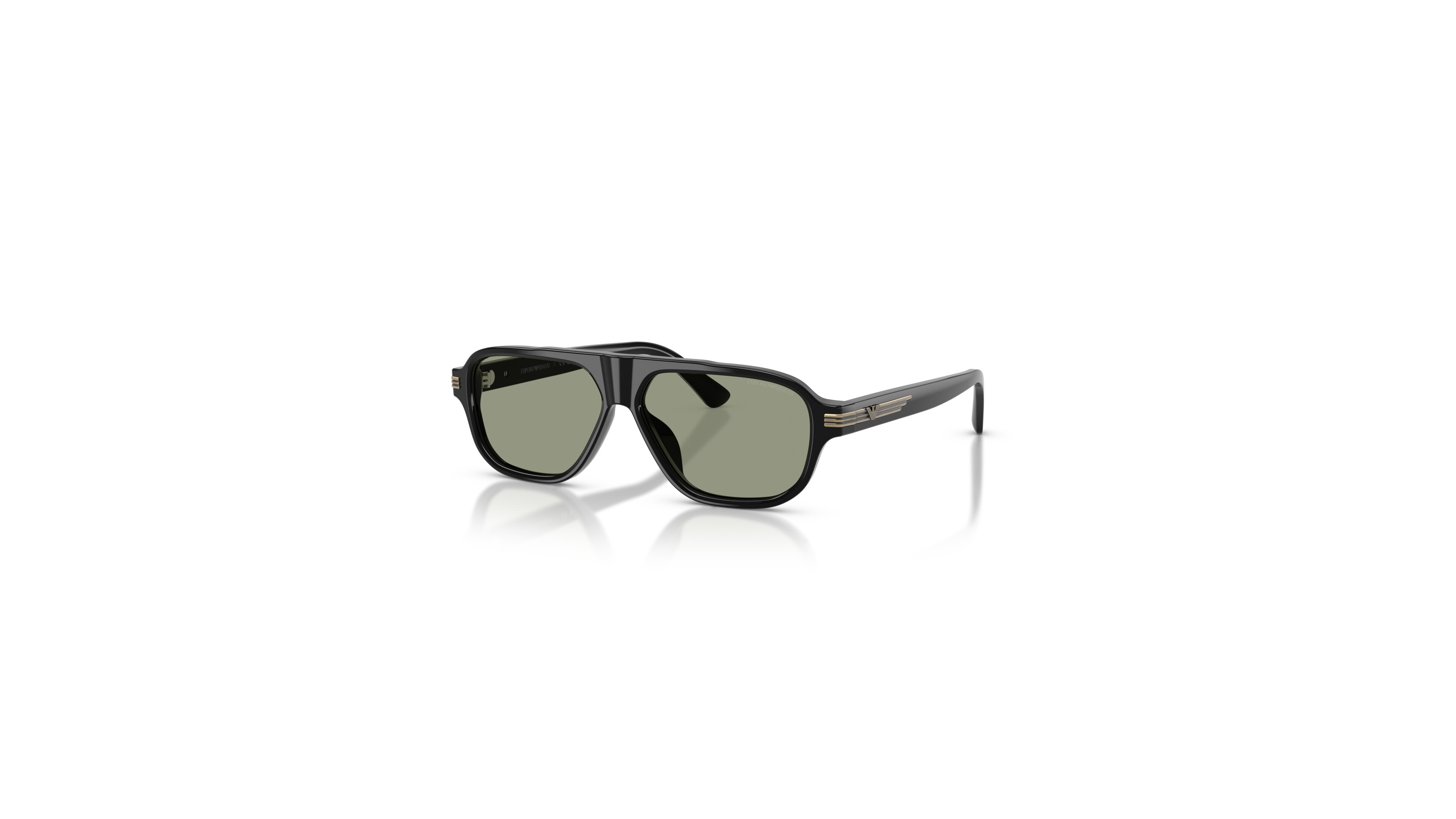 Emporio Armani Aviator Green Lens Sunglasses EA4285U
