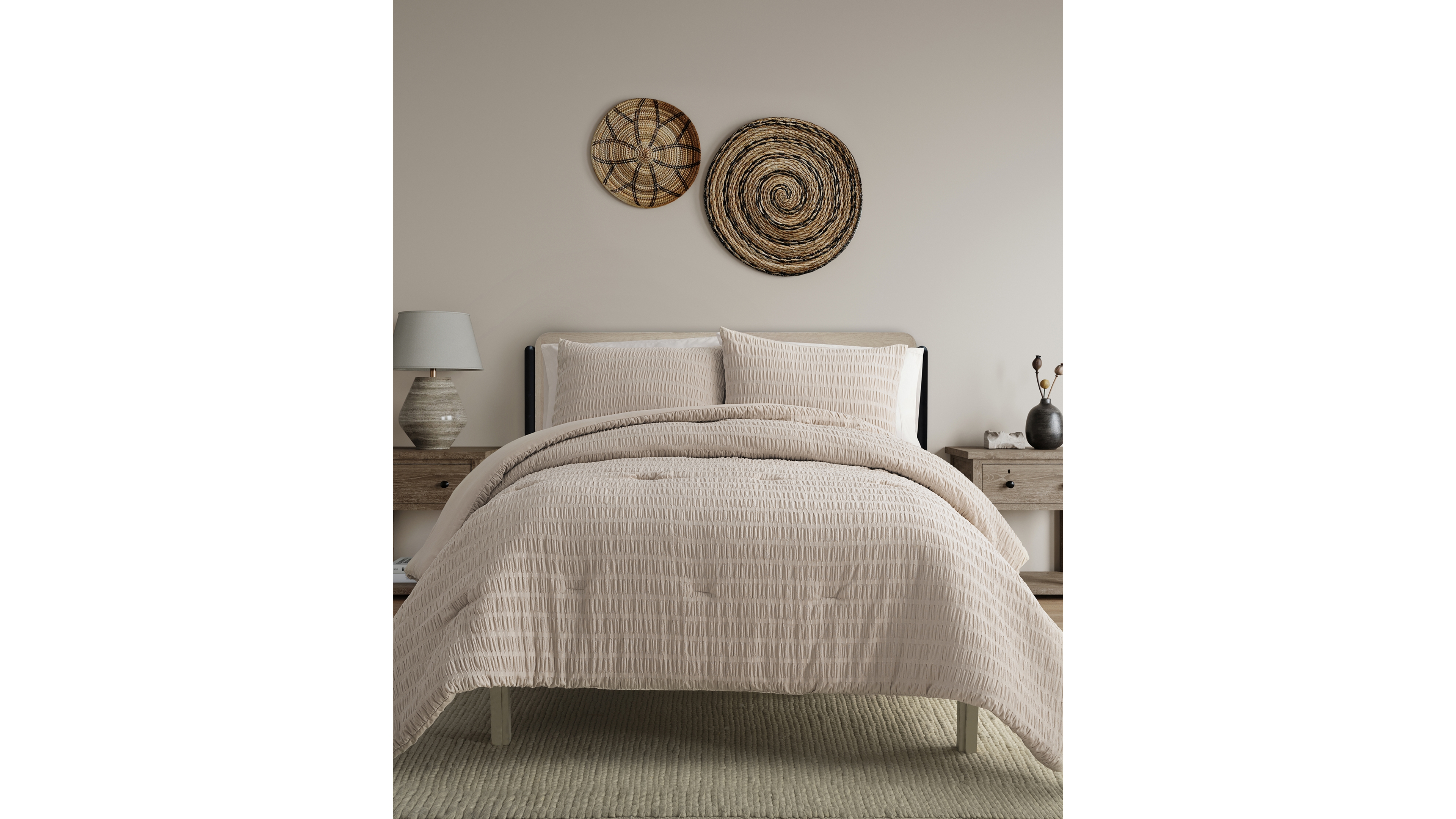 Indigo Road by Egypt Sherrod Noriah Ruched Stripe 3-Piece Comforter Set, Queen